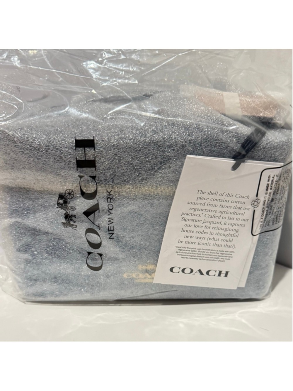 NEW Coach Cosmetic Case In Signature Denim NWT - Picture 3 of 4